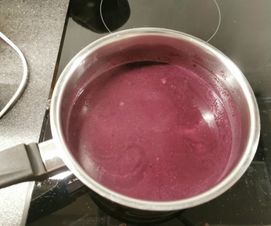 Cooling blueberry purée