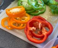 Sliced bell peppers 