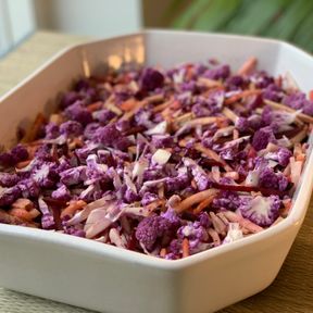 Chopped Ingredients in Ovenproof Dish 