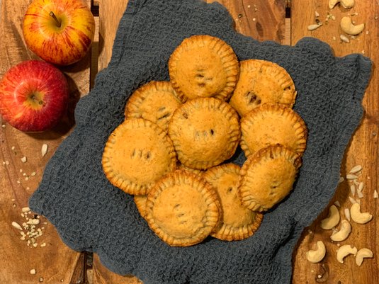 Vegan nutty apple hand pies
